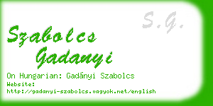 szabolcs gadanyi business card