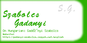 szabolcs gadanyi business card